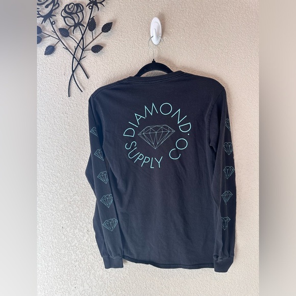 Diamond Supply Co. Tops - Vintage Diamond Supply Co. Tiffany Blue Script Long Sleeve Size Small